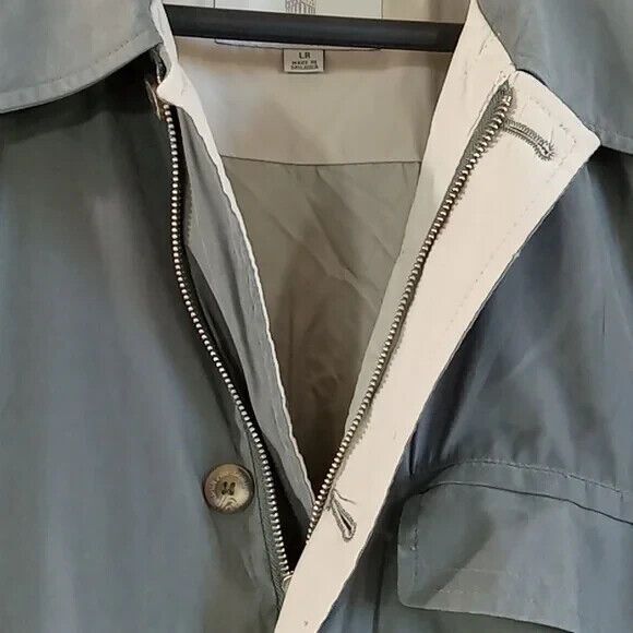 London Fog jacket men's size large Green Zipper button closure - Picture 3 of 10